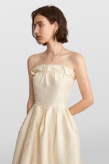 Maxi-Trägerkleid - Beige