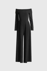 Off Shoulders Jumpsuit - Black