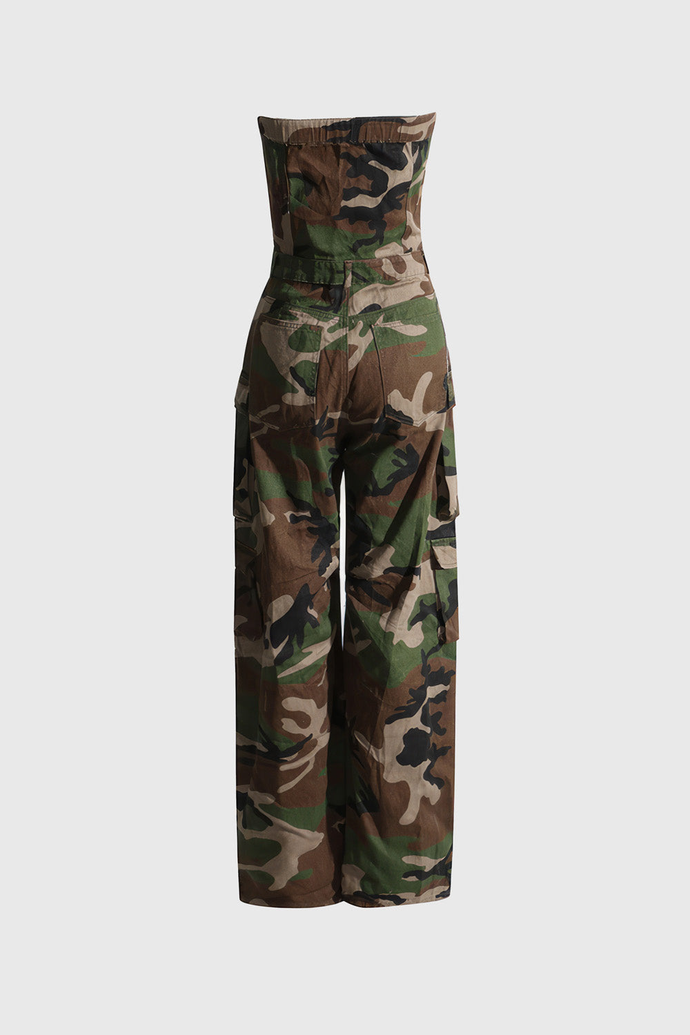 Langer Jumpsuit im Army-Muster - Grün &amp; Braun