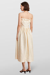Maxi-Trägerkleid - Beige