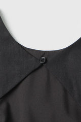 Midikleid mit Rückenausschnitten - Schwarz