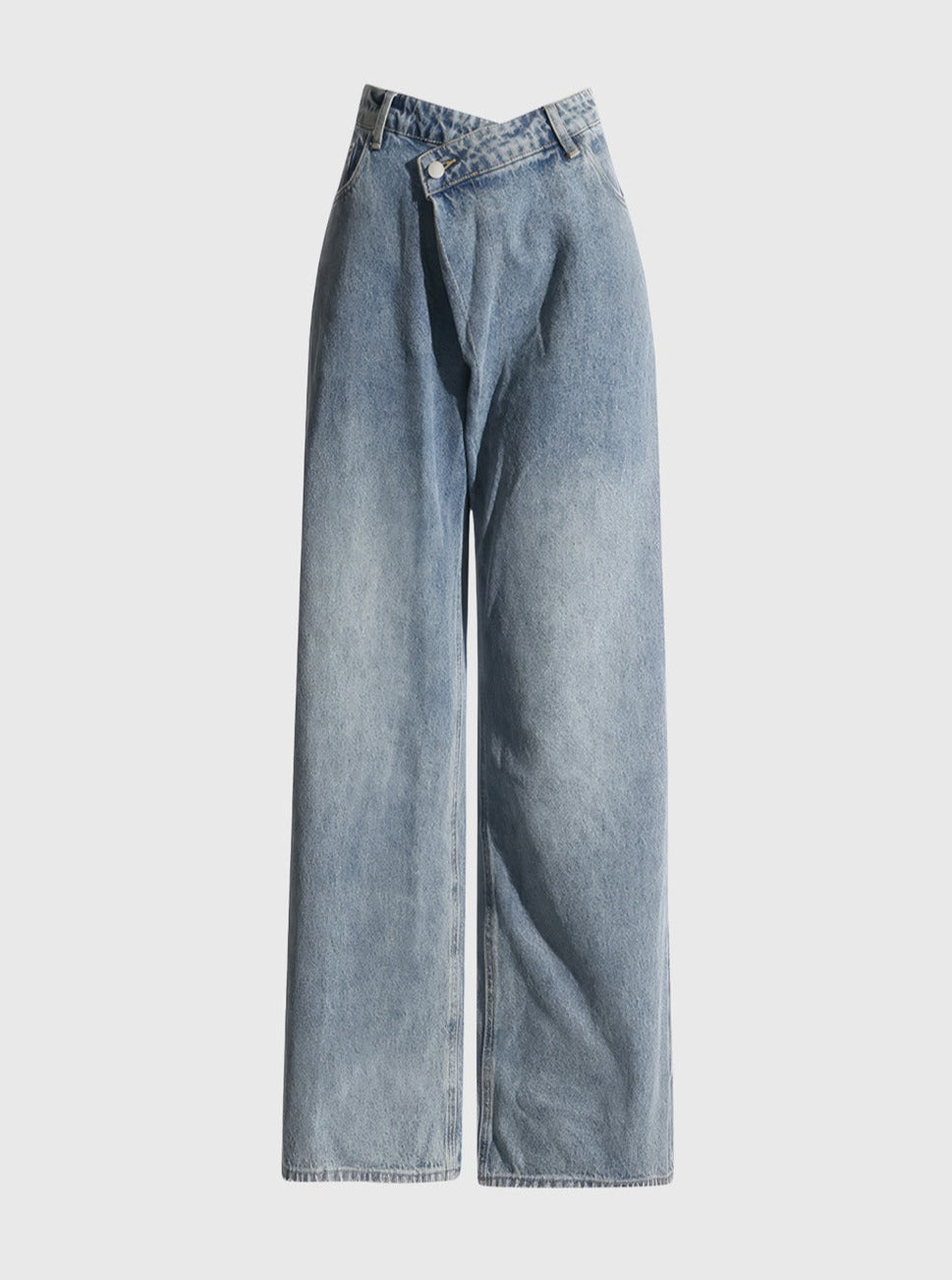 JEANS À FERMETURE IRRÉGULIÈRE