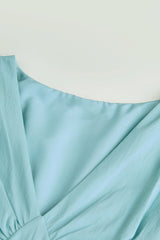 Midikleid mit Korsett-Detail - Blau