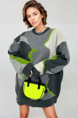 Pull en maille oversize - Vert