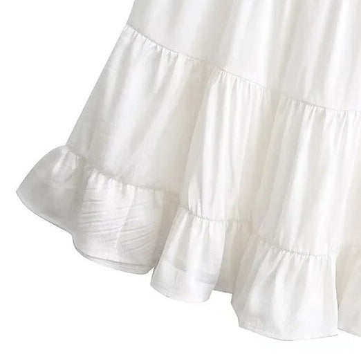 SHINJU WHITE PUFF Mini Dress