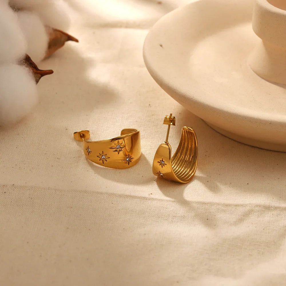 Moon  Stars Earrings