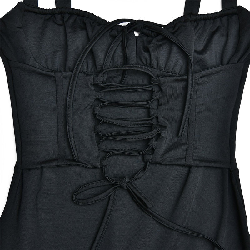 DYNA CORSET STRAPS MIDI-Kleid mit Schnürung