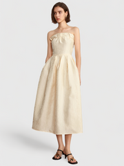Maxi-Trägerkleid - Beige