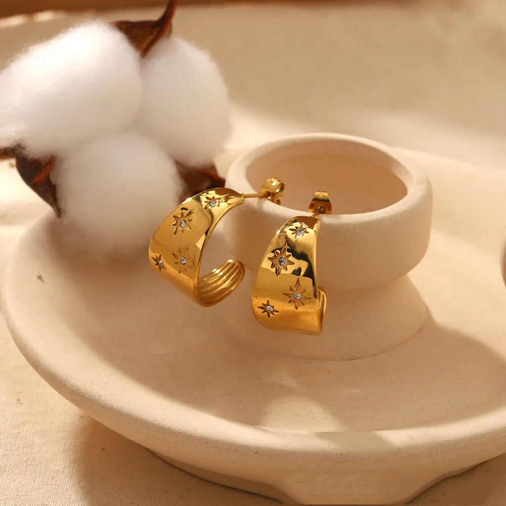 Moon  Stars Earrings