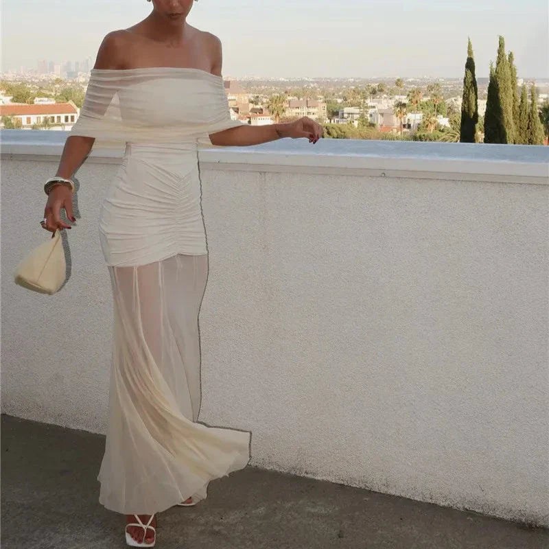 OFF SHOULDER Backless MAXI Dress