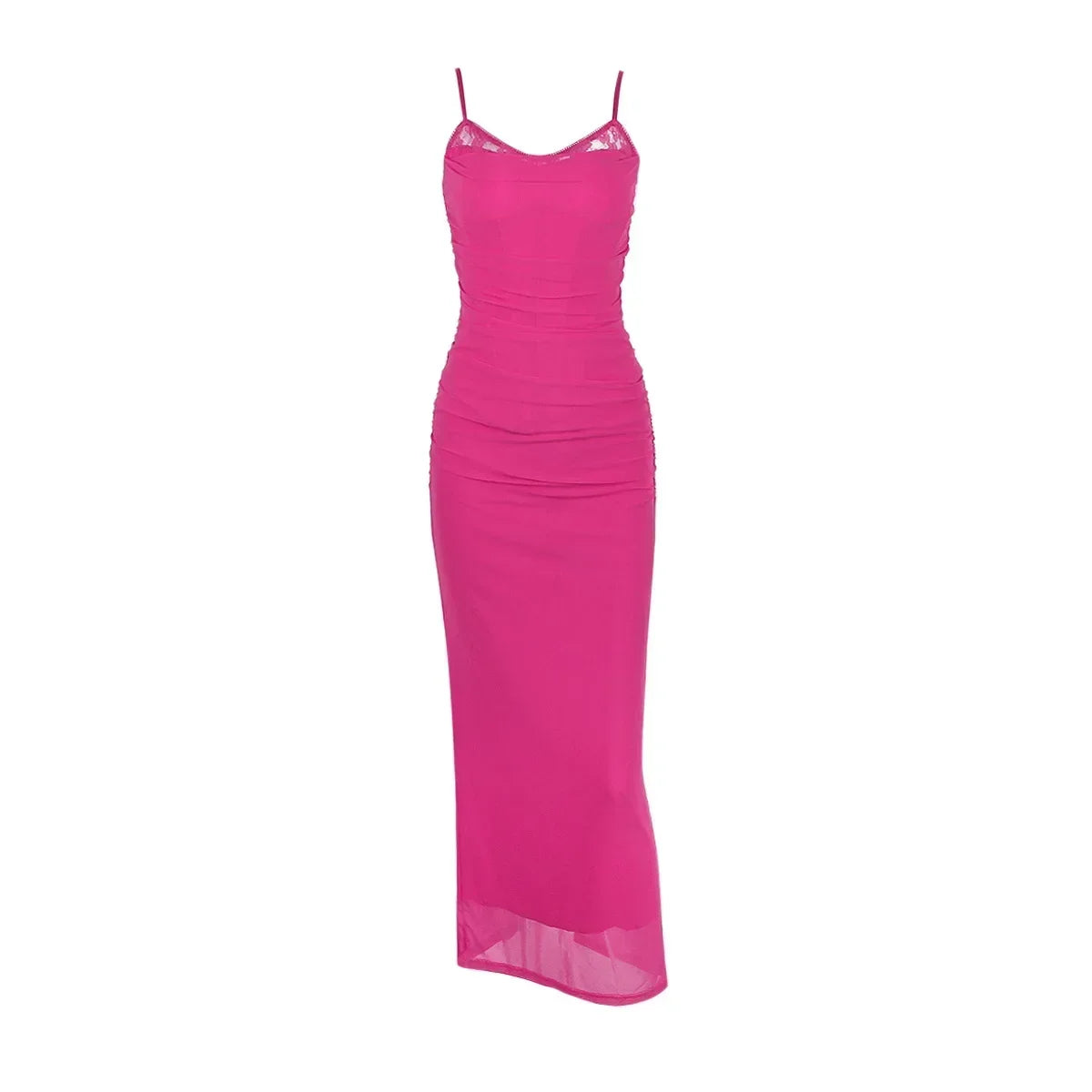 POSTO BODYCON MAXI-Kleid mit TRÄGERN