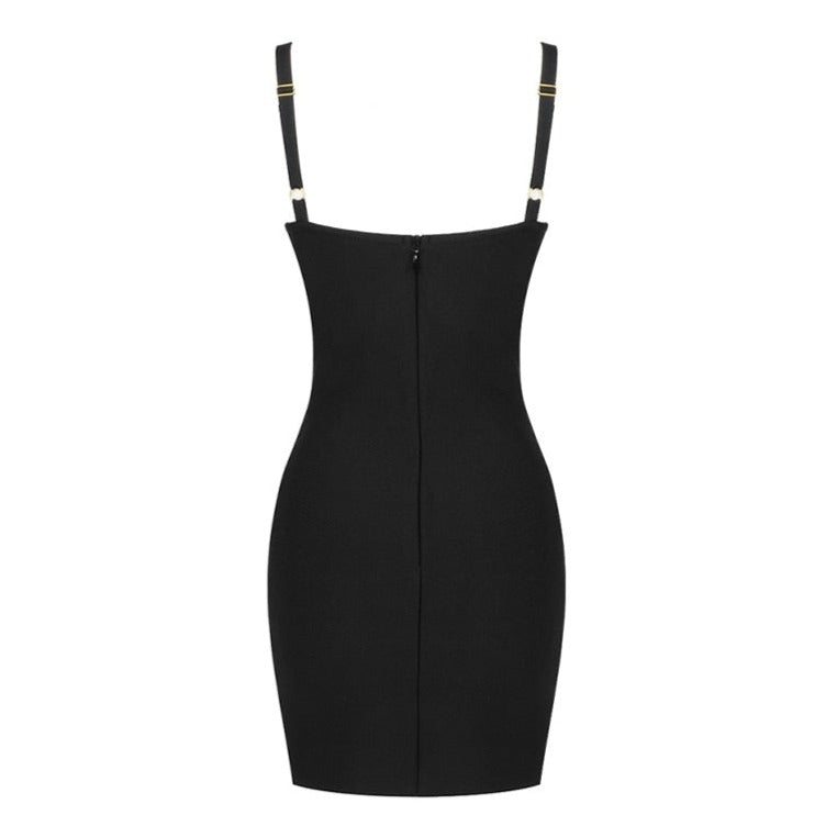 ESYVE Hollow Out STRAPS Mini Dress