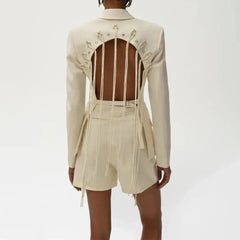 Backless Blazer with Laces