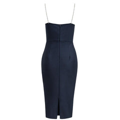 Sweetheart Rhinestone Sheath Dress With Slit Flamingo Plus Size