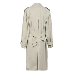 Deconstructed Crossed Front Collared Double Breasted Long Sleeve Trench Coat