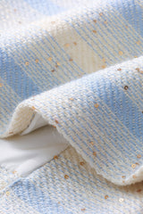 Gestreifte minimalistische Jacke - Blau