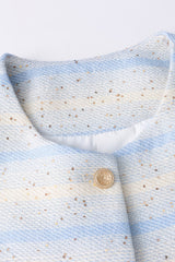 Gestreifte minimalistische Jacke - Blau