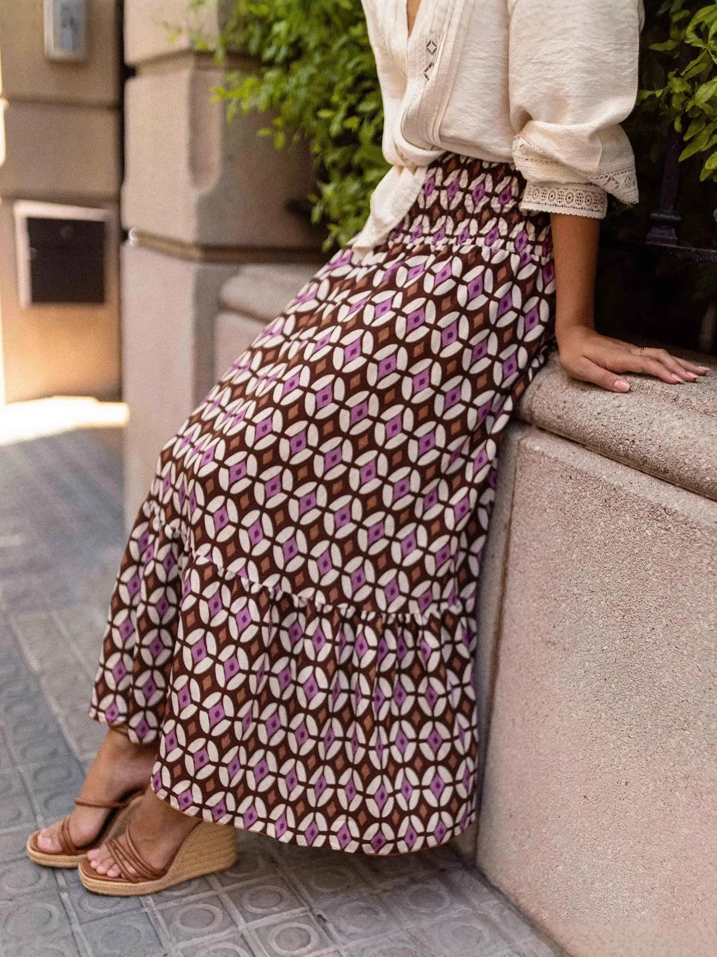 Elastic Waist Skirt