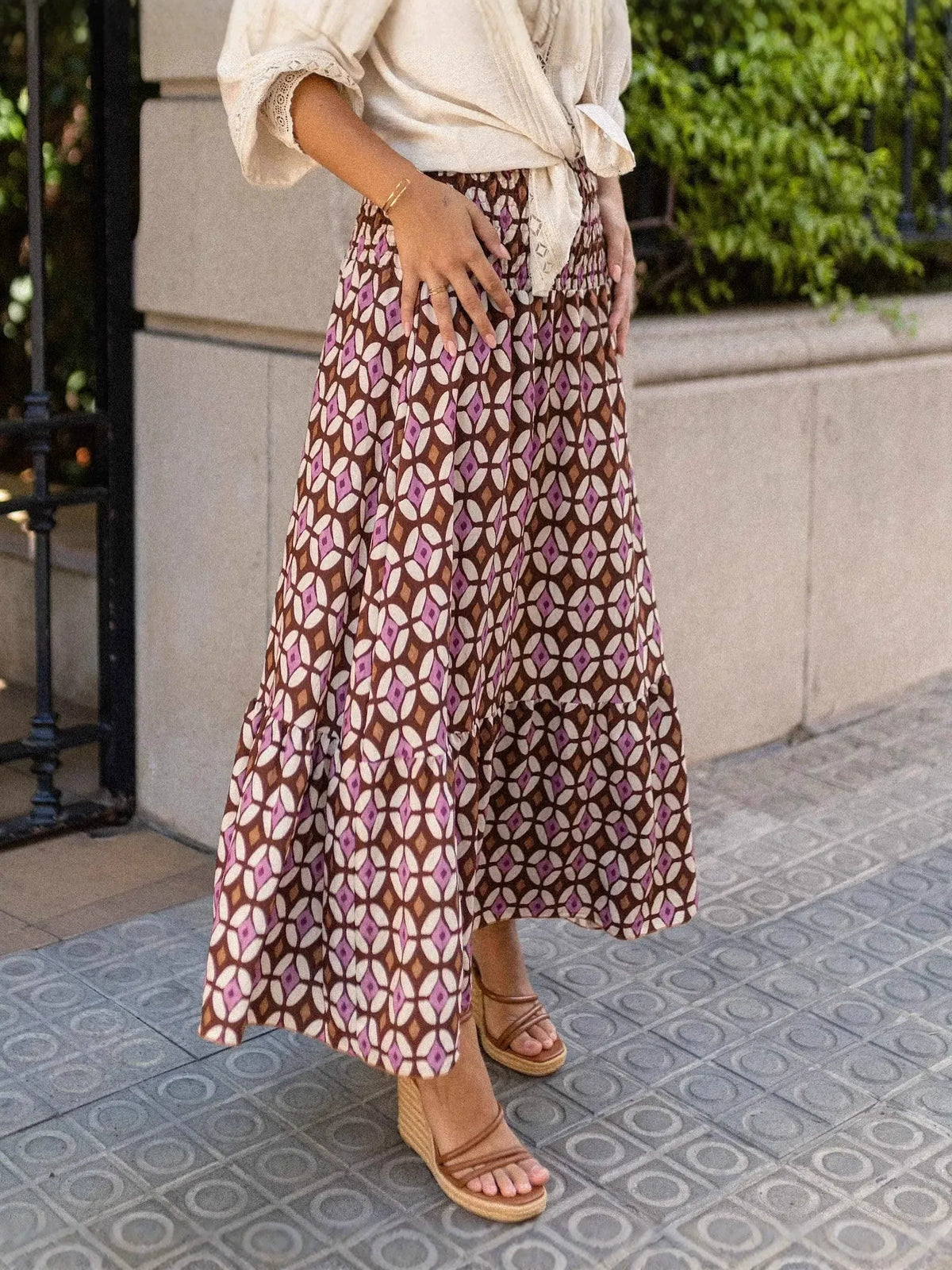 Elastic Waist Skirt