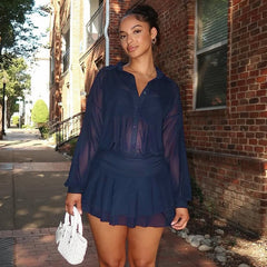 Collared Lace-Edged Dress