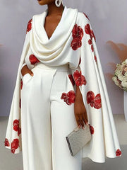 Printed Turtleneck Suit