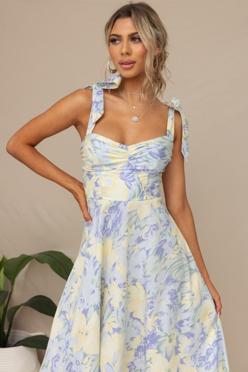 Printed Mid-Length Dress