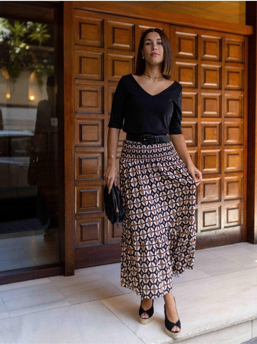 Elastic Waist Skirt