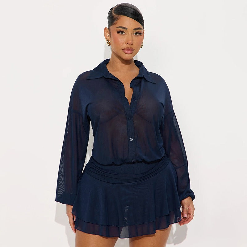 Collared Lace-Edged Dress