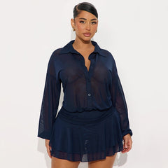 Collared Lace-Edged Dress