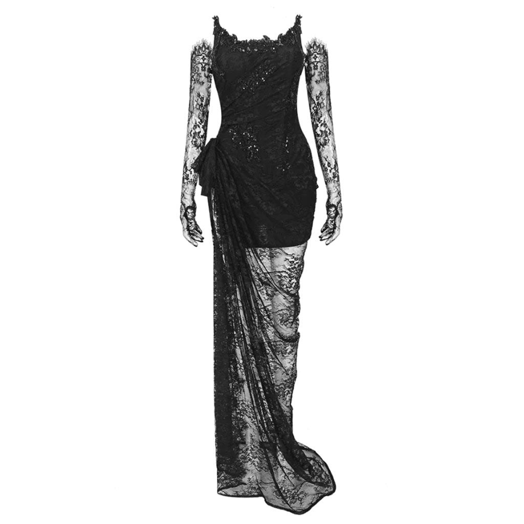 Sexy behandschuhtes, trägerloses, gerüschtes Korsett-Maxi-Abendkleid mit Strass