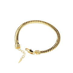 Street Style – Vergoldetes Armband mit Kettengliedern und Prägung – Gold