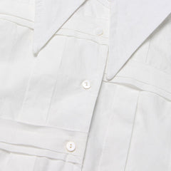 Stylish Braided Detail Pointed Collar Tie Back Button Down Shirt