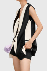 Weste in 2 Farben - Schwarz &amp; Weiß