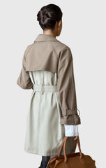 Zweireihiger Trenchcoat mit passendem Gürtel – Khaki