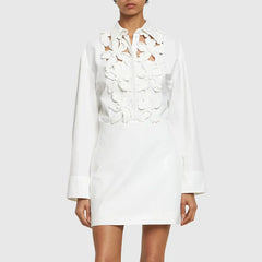 Hollow Out SPLICED APPLIQUES Dress