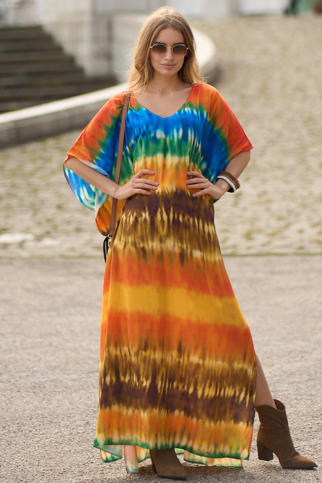 Robe cache-cœur Tie Dye (11 couleurs)