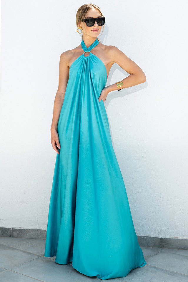 Ofelia Halter Loop Maxi Dress