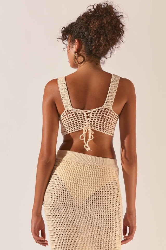Crochet Midi Top + Skirt Set