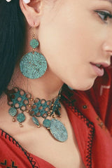 Vintage Nepal Style Necklace+Earrings