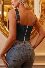 Underwire Boning Strap Corset Top