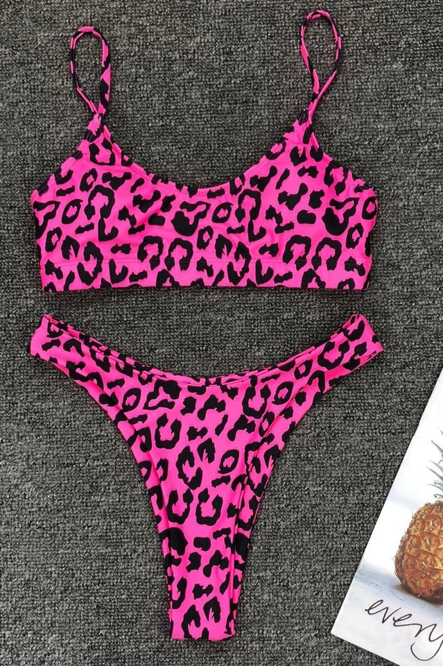 Bikini-Set mit Leopardenmuster (mehrfarbig)