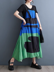 Timeless Style Loose Large Size Salopette Dress