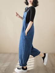 Close Your Eyes Denim High Waist Overall Dungarees