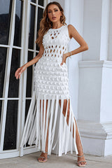 Denisa Sleeveless Tassel Dress