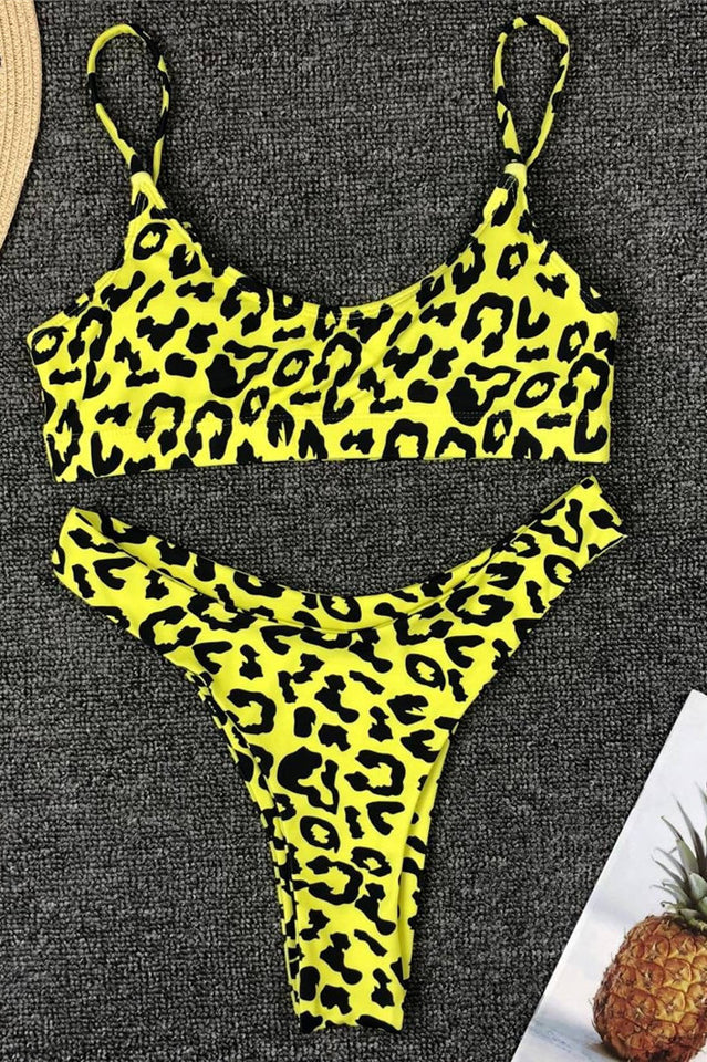 Bikini-Set mit Leopardenmuster (mehrfarbig)