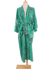 Robe longue kimono en rayonne à imprimé tie-dye de différentes couleurs