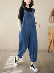 Close Your Eyes Denim High Waist Overall Dungarees