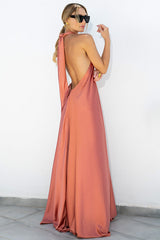 Ofelia Halter Loop Maxi Dress