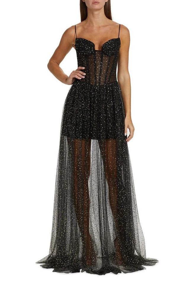 Crystal Embellished Corset Gown