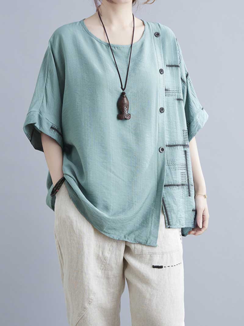 Day Will Come Buttons T-Shirt Casual Top